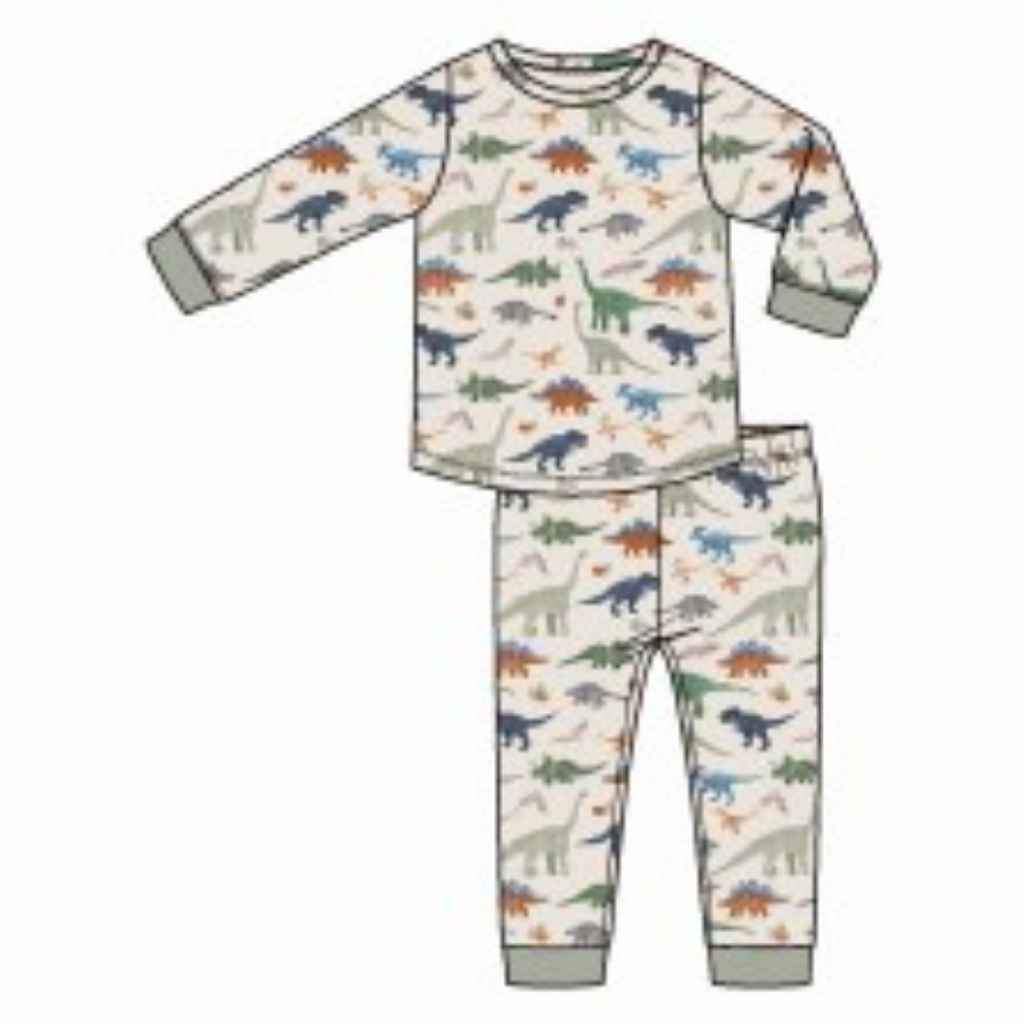 ANGEL DEAR Washy Dinos - L/S Loungewear Set