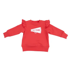 ANGEL DEAR French Terry Sport - Varsity - Red - Ruffle Sweatshirt