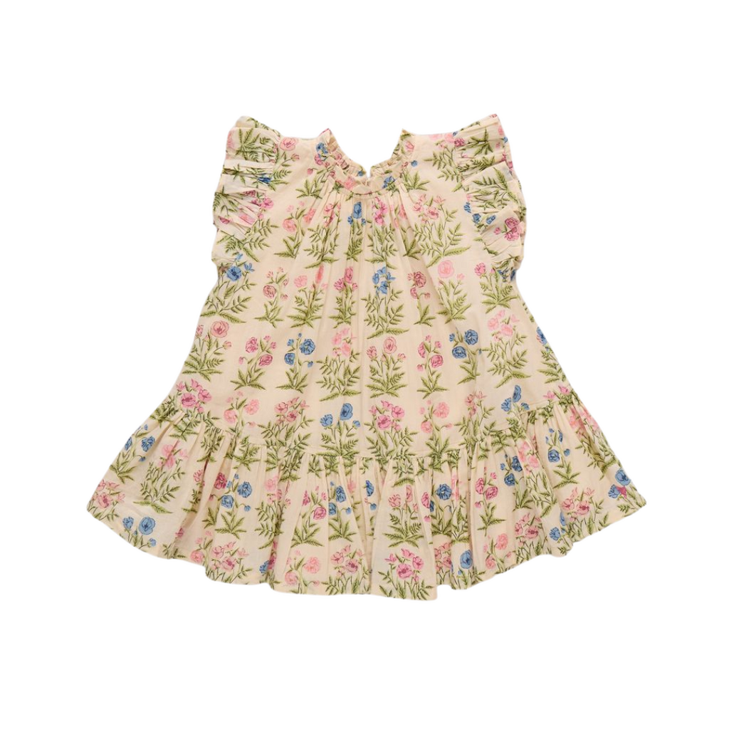 PINK CHICKEN girls harper dress - leafy floral