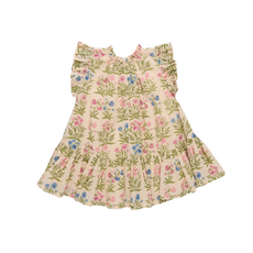 PINK CHICKEN girls harper dress - leafy floral