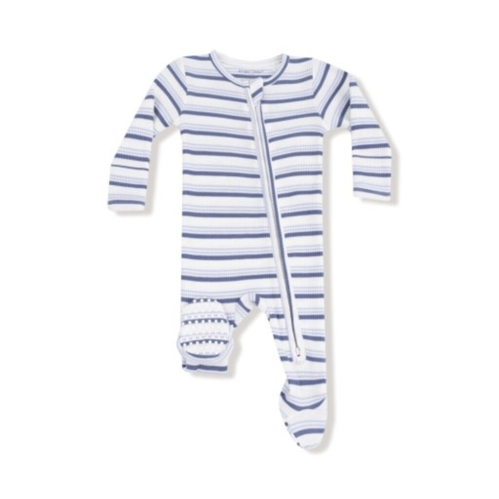 ANGEL DEAR Vintage Stripe - Blue - 2 Way Zipper Footie