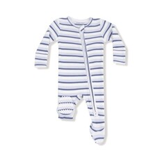 ANGEL DEAR Vintage Stripe - Blue - 2 Way Zipper Footie