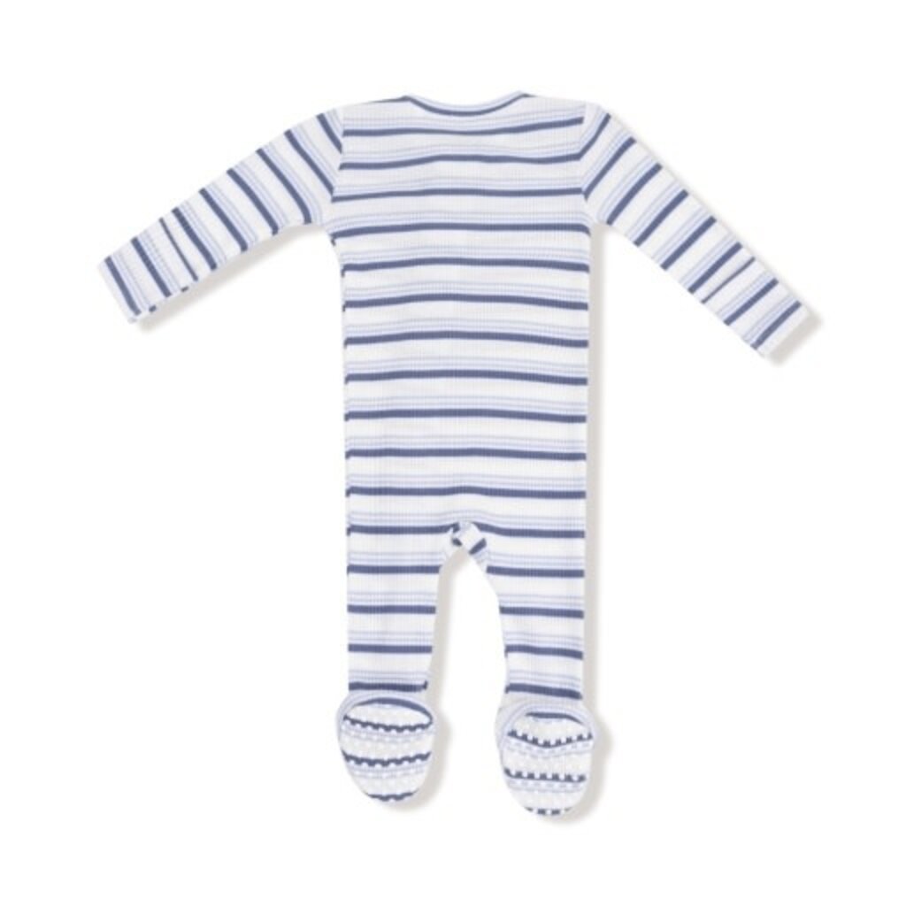 ANGEL DEAR Vintage Stripe - Blue - 2 Way Zipper Footie
