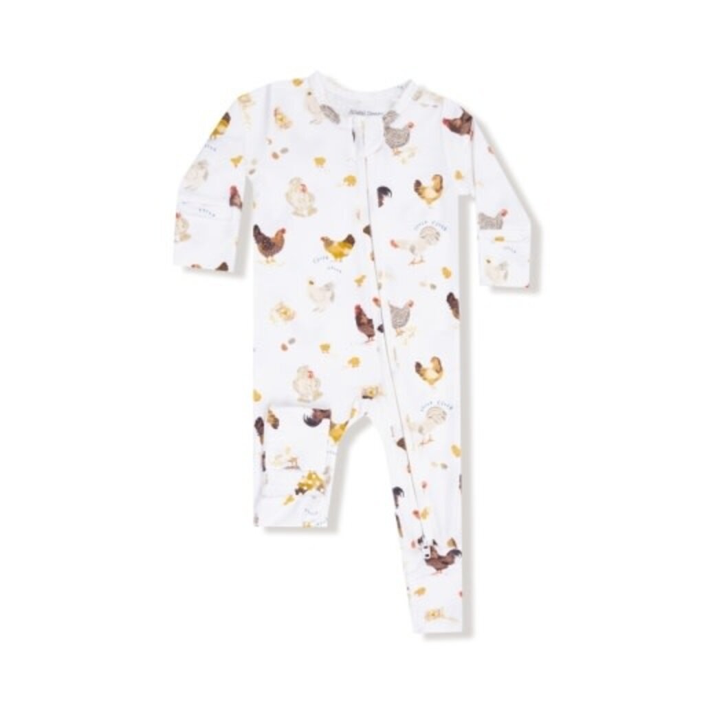 ANGEL DEAR Collector Chickens - Unisex - 2 Way Zipper Romper