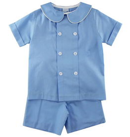 BAILEY BOYS SUMMER BLUE-DRESSY SHORT SET