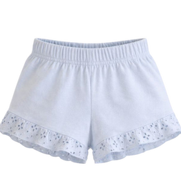 FLOWERS BY ZOE GIRL'S AQUA SHORT W/EYELET TRIM