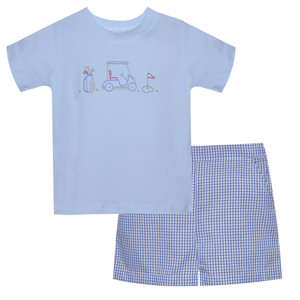 REMEMBER NGUYEN TEE TIME SHIRT WITH ROYAL BLUE SHORTS
