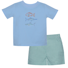 REMEMBER NGUYEN FISHING RODEO SHIRT WITH GREEN SHORTS