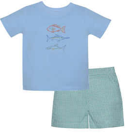 REMEMBER NGUYEN FISHING RODEO SHIRT WITH GREEN SHORTS