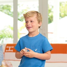 THE BEAUFORT BONNET COMPANY CARTER CREWNECK - Wood Boat Blue/Multiclr