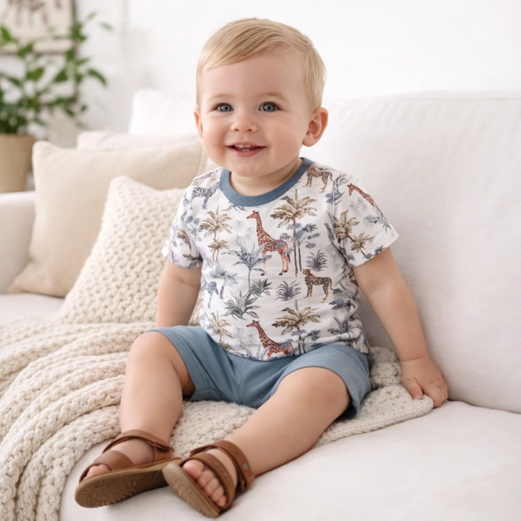 TESA BABE JUNGLE SAFARI SS TEE W/SHORTS