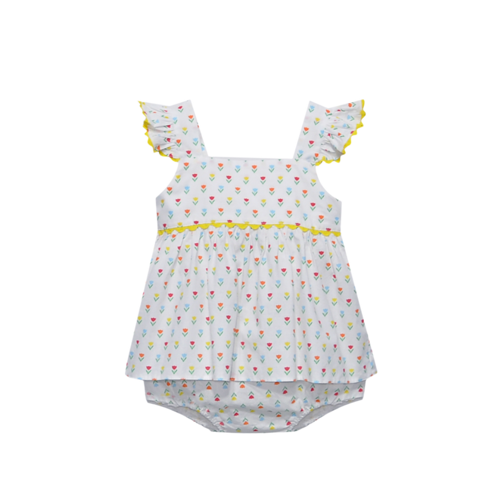 BABY SEN CLEMENTINE BLOOMER SET-TINY TULIPS