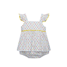 BABY SEN CLEMENTINE BLOOMER SET-TINY TULIPS