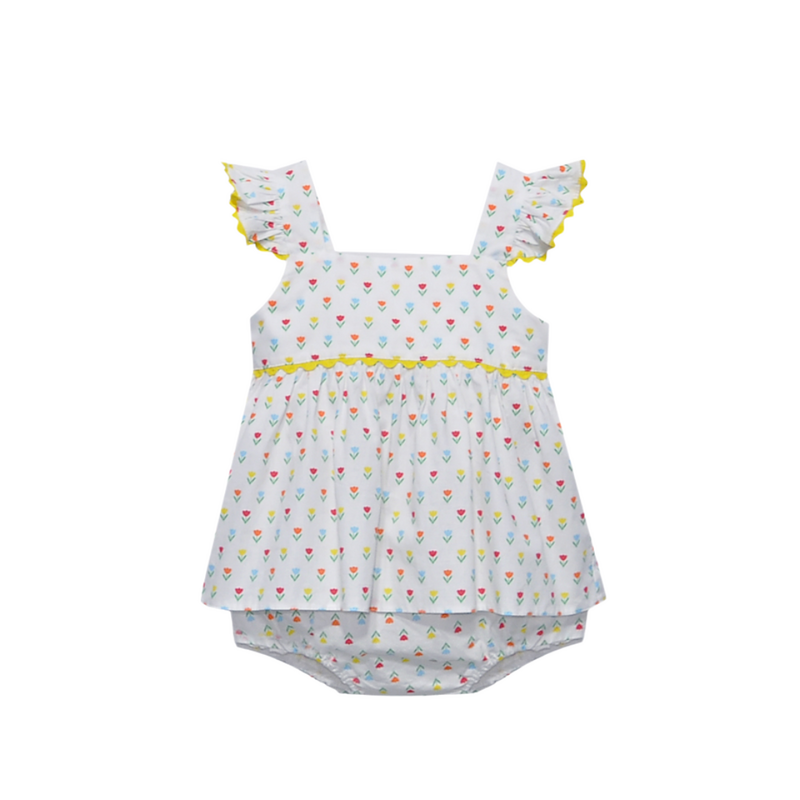 BABY SEN CLEMENTINE BLOOMER SET-TINY TULIPS