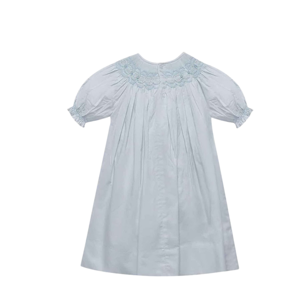 BABY SEN GEORGETTE BISHOP DRESS-AZURE AFTERNOON