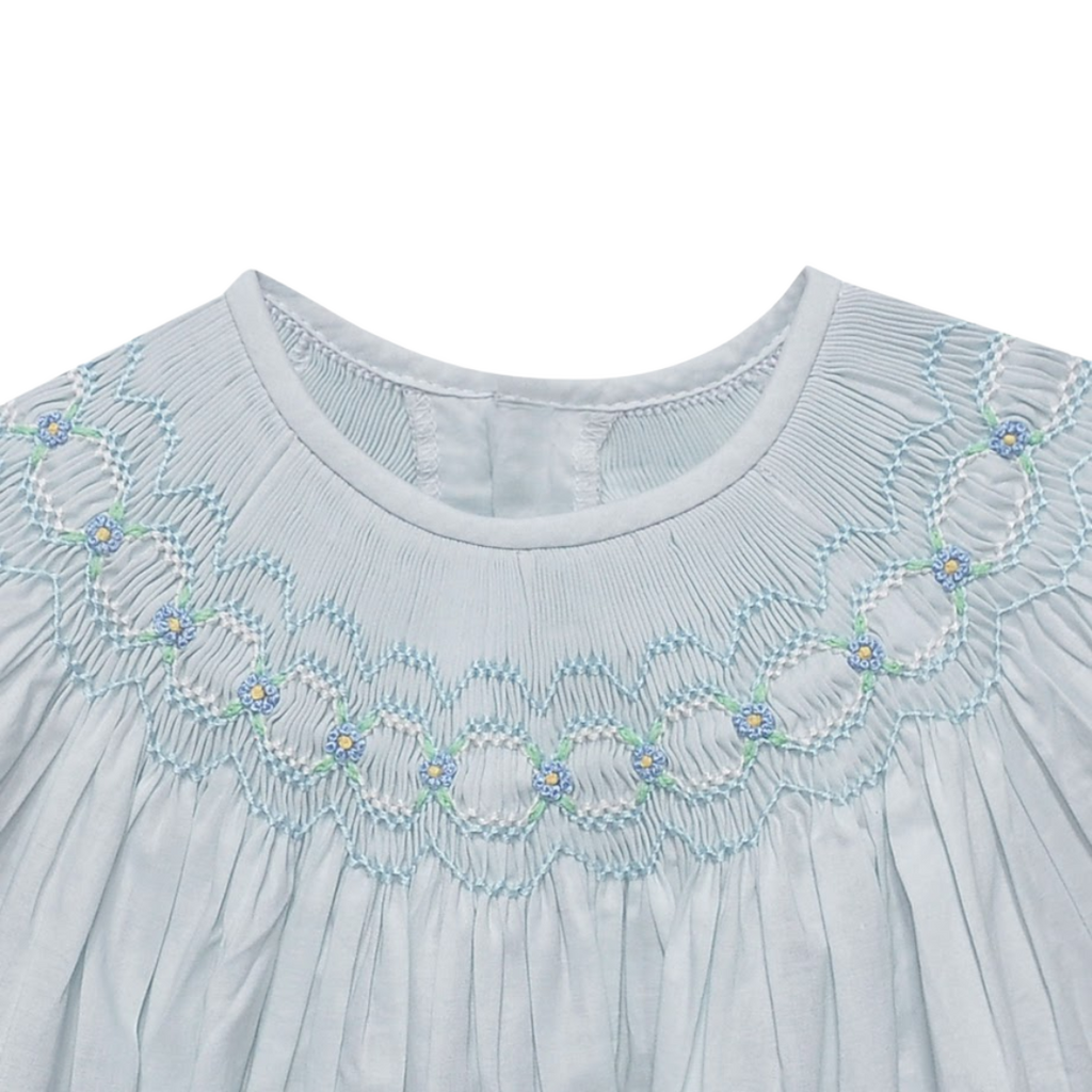 BABY SEN GEORGETTE BISHOP DRESS-AZURE AFTERNOON