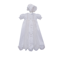 BABY SEN MARLEY CHRISTENING GOWN-ECRU
