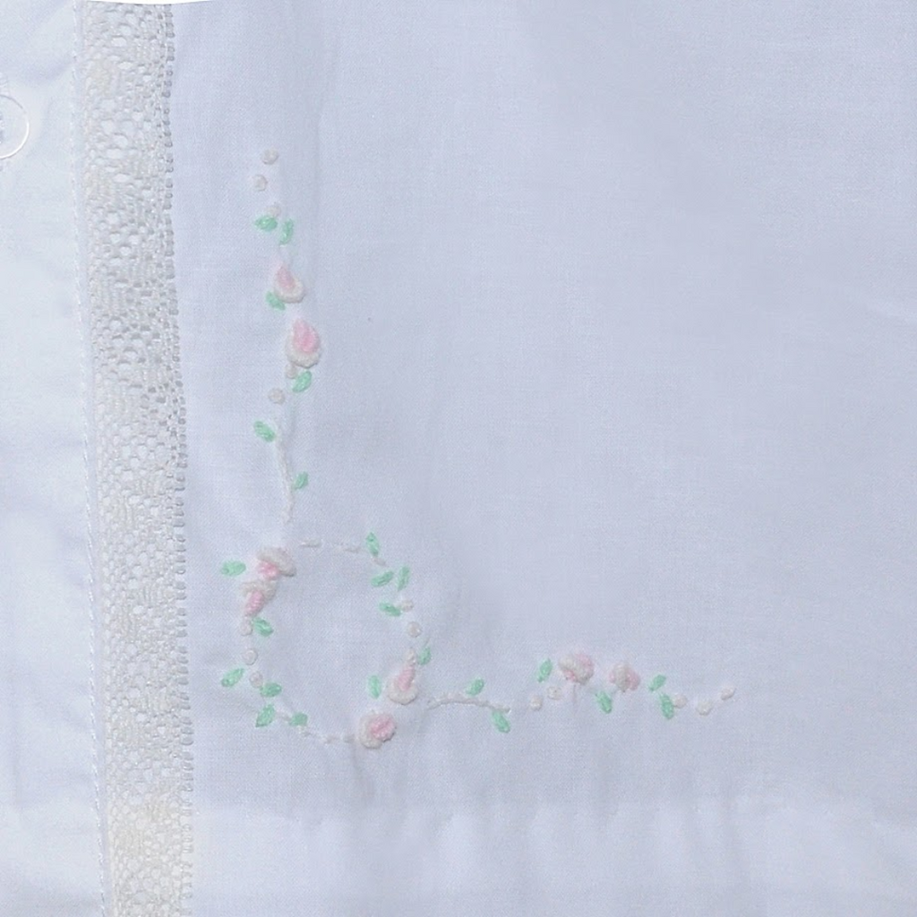 BABY SEN CARTER DAYGOWN-WHITE