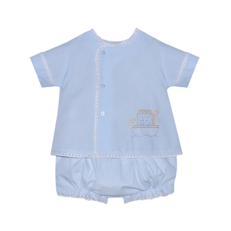 BABY SEN NOAH'S ARK BOY DIAPER SET- BLUE