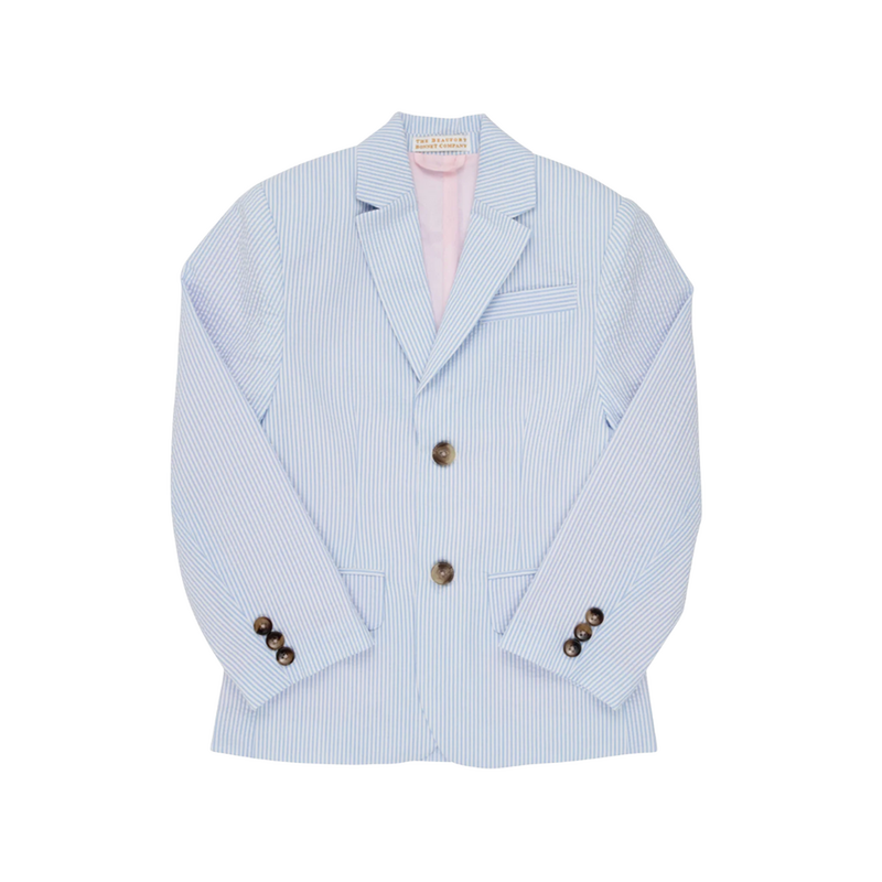 THE BEAUFORT BONNET COMPANY BOOKER BLAZER - BREAKERS BLUE SEERSUCKER