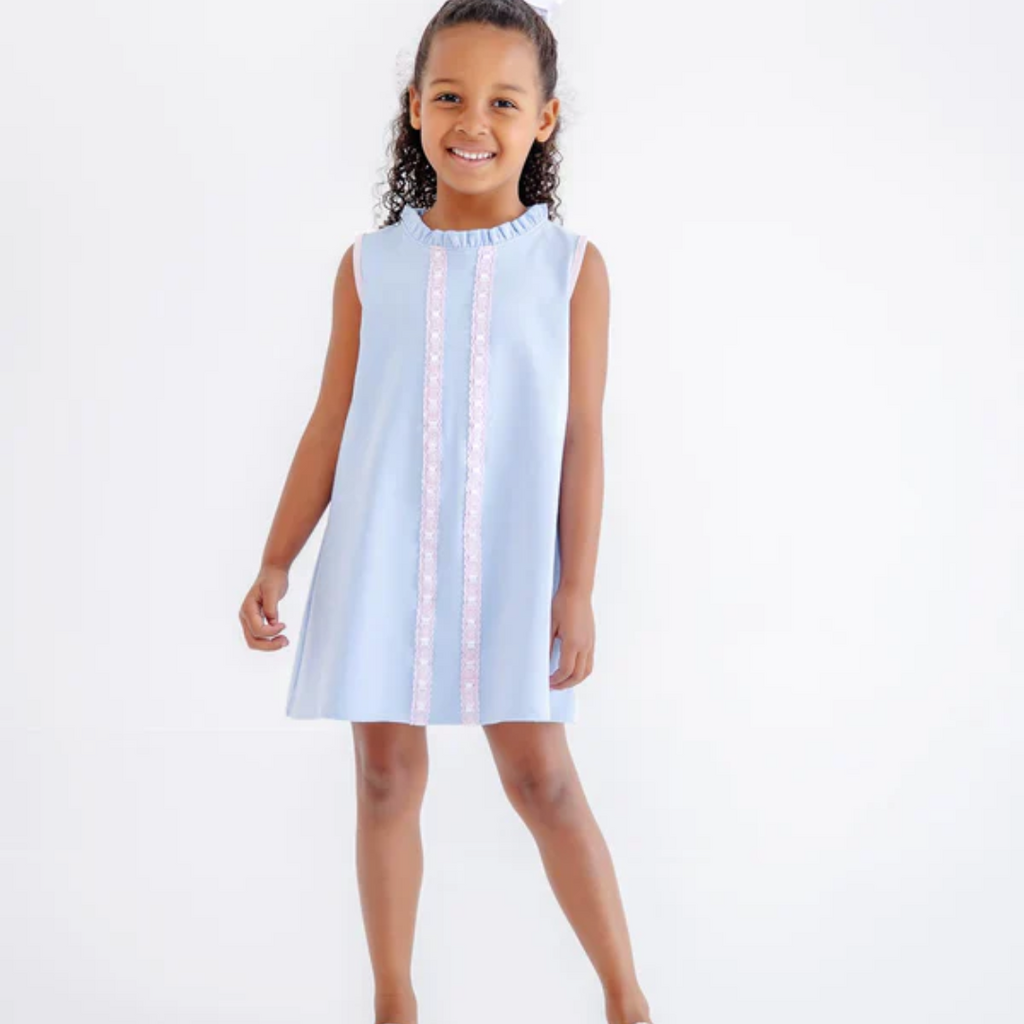 THE BEAUFORT BONNET COMPANY LIZZIESLUXELEISUREDRESS-RUFFLE Beale St Bl/Palm Beach Pk