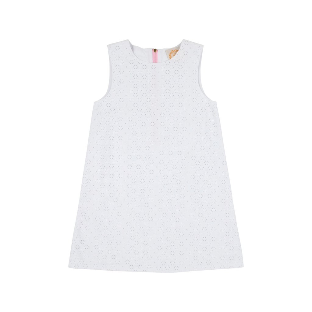 THE BEAUFORT BONNET COMPANY SLEEVELESS BETTS BOW DRESS-EYE Worth Ave White