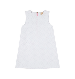 THE BEAUFORT BONNET COMPANY SLEEVELESS BETTS BOW DRESS-EYE Worth Ave White