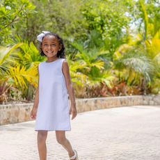 THE BEAUFORT BONNET COMPANY SLEEVELESS BETTS BOW DRESS-EYE Worth Ave White