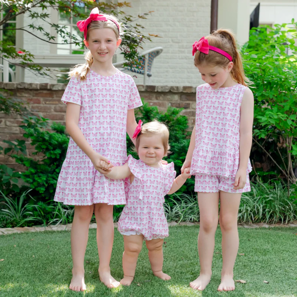 Lila + Hayes MAE GIRLS' BUBBLE-CARTIE BUTTERFLIES