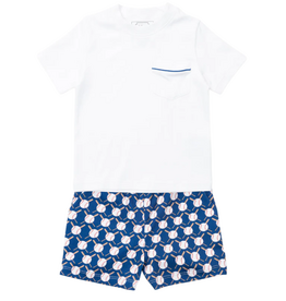 Lila + Hayes WALKER BOY'S SHORT SET-UP AT BAT BASEBALL