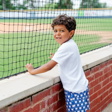 Lila + Hayes WALKER BOY'S SHORT SET-UP AT BAT BASEBALL