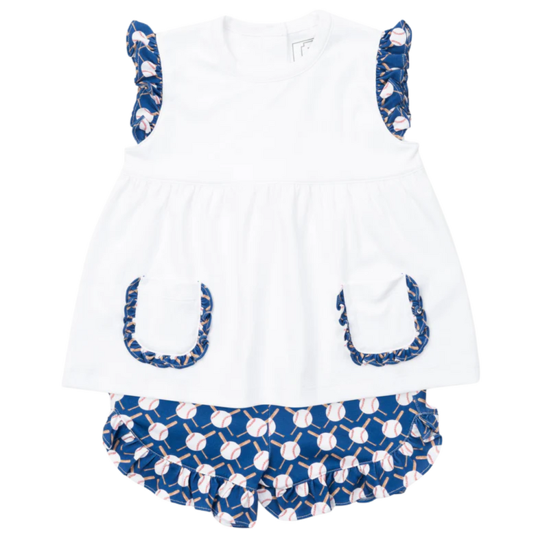Lila + Hayes GENTRY GIRLS' SHORT SET-UP AT BAT BASEBALL