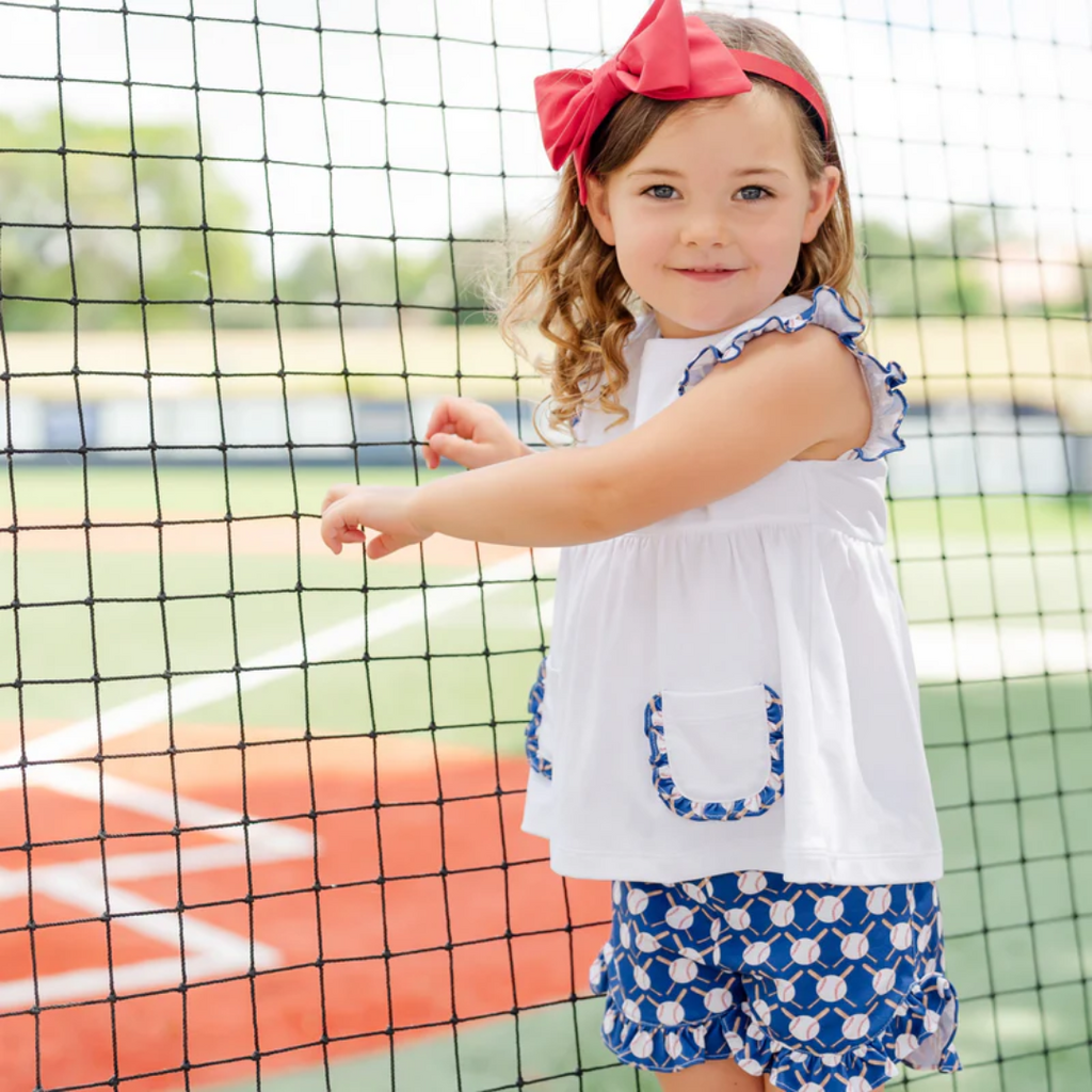 Lila + Hayes GENTRY GIRLS' SHORT SET-UP AT BAT BASEBALL