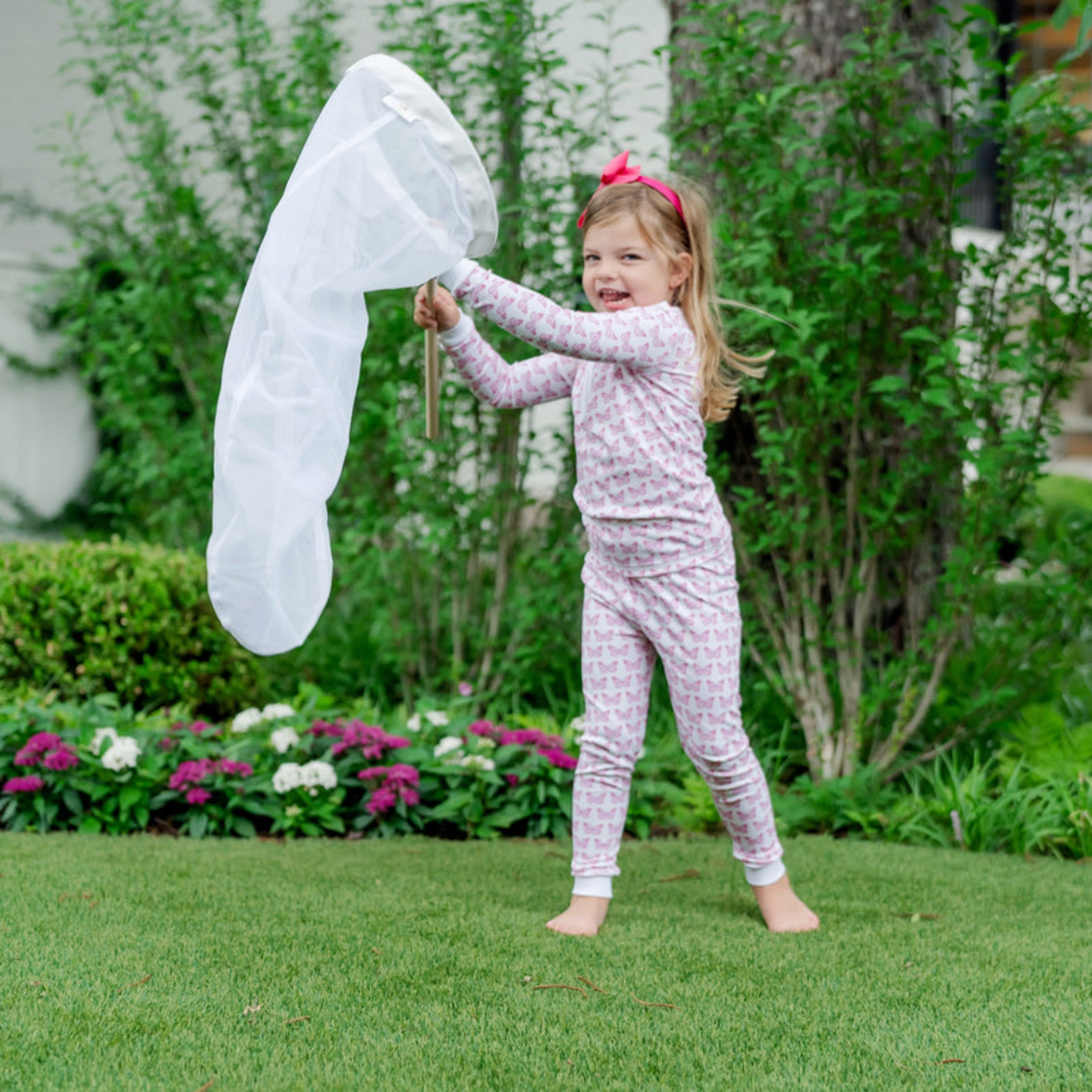 Lila + Hayes ALDEN GIRL'S PAJAMA SET-CARTIE BUTTERFLIES