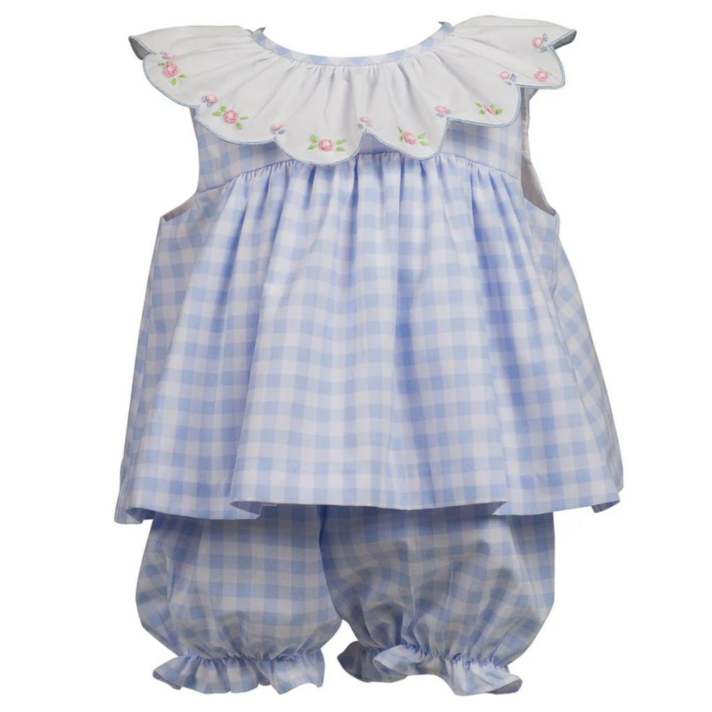 THE PROPER PEONY COLBY CHECK BLOOMER SET