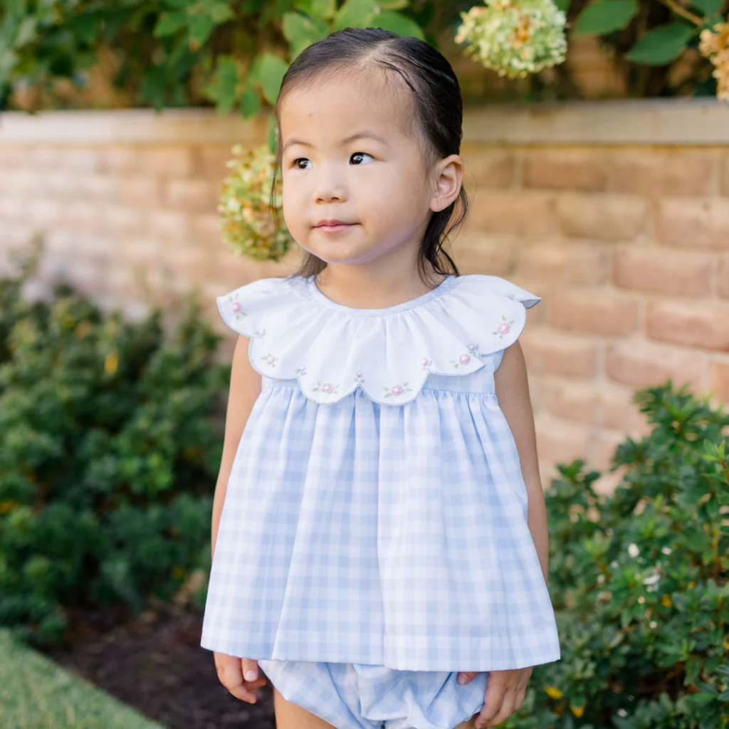 THE PROPER PEONY COLBY CHECK BLOOMER SET