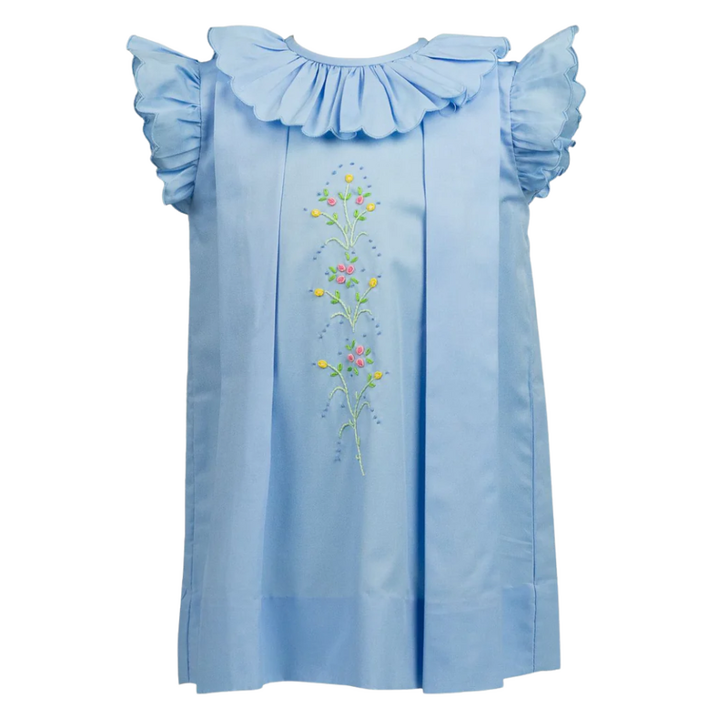 THE PROPER PEONY SID SCALLOP PLEAT DRESS