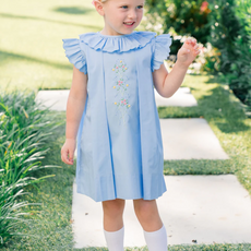 THE PROPER PEONY SID SCALLOP PLEAT DRESS