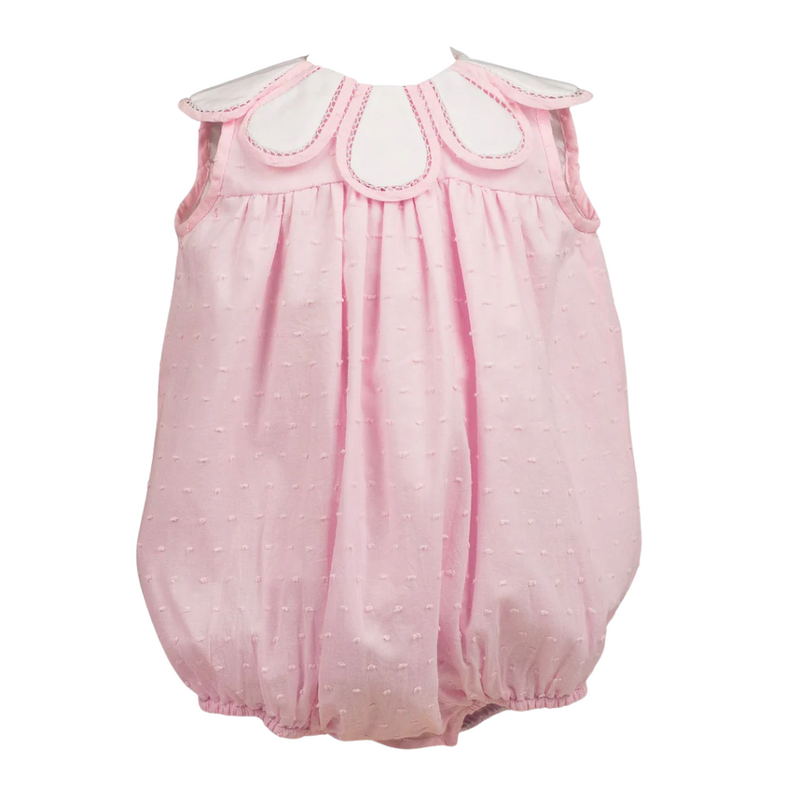 THE PROPER PEONY DOTTED-SWISS TULIP GIRL BUBBLE