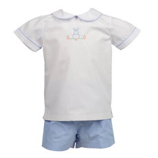 THE PROPER PEONY CLOVER BUNNY BOY SHORT SET