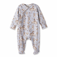 TESA BABE WILD WRANGLER LS FOOTED ZIPPER ROMPER