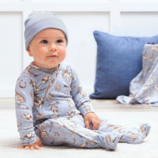 TESA BABE WILD WRANGLER LS FOOTED ZIPPER ROMPER