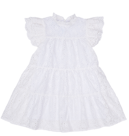 The Oaks Apparel Hallie  White Eyelet Dress