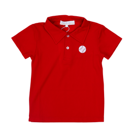The Oaks Apparel Watson Red Ballpark Blues Polo