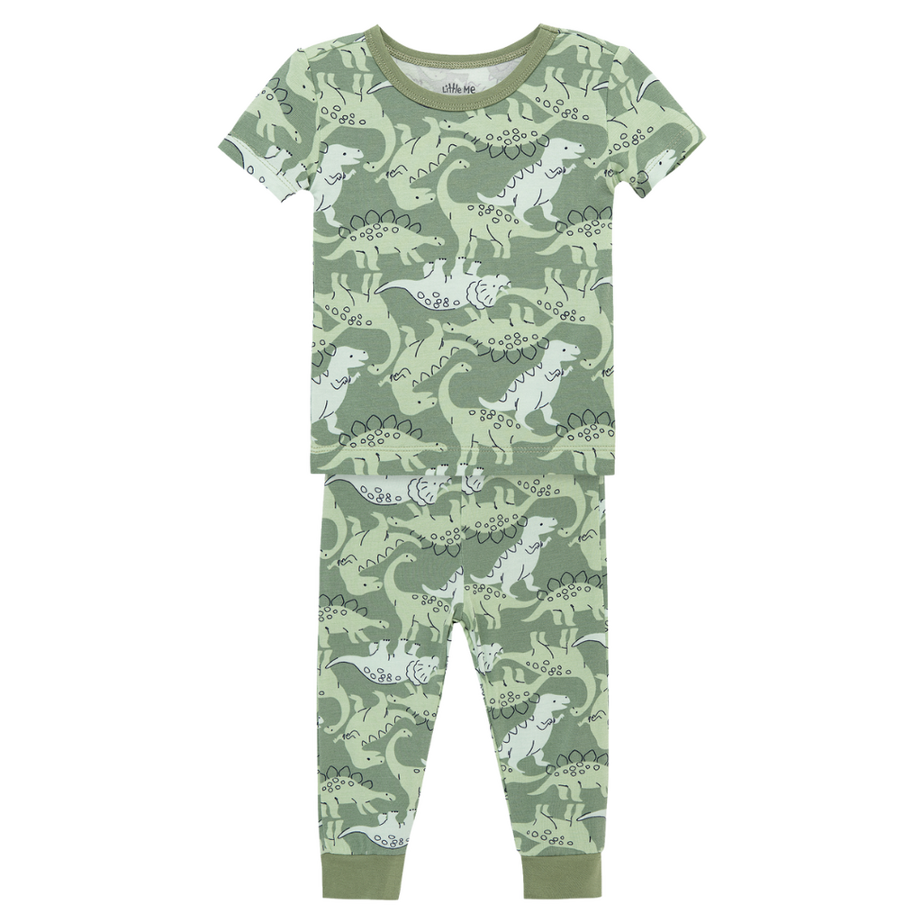 Little Me BOY'S DINO 4PC PAJAMA SET