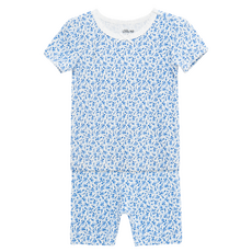 Little Me GIRL'S BLUE GARDEN 4PC PAJAMA SET