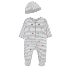 Little Me race cars footie-hat