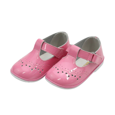 LAMOUR BIRDIE TODDLER T-STRAP-PATENT MALIBU PINK