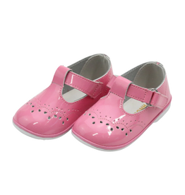 LAMOUR BIRDIE TODDLER T-STRAP-PATENT MALIBU PINK