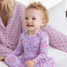 LEV BABY SYLVIE RUFFLED ZIPPERED FOOTIE